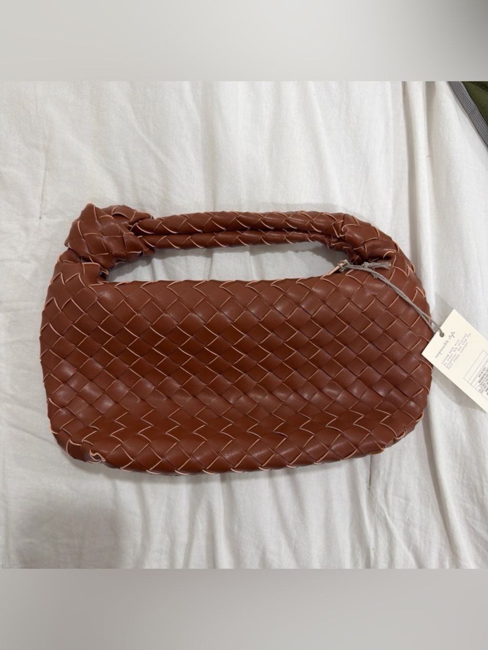 a new day Woven Hobo Bag in Chestnut Brown